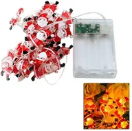 Oświetlenie świąteczne - LAMPKI Choinkowe LED Święty Mikołaj 200cm białe DA69 - miniaturka - grafika 1