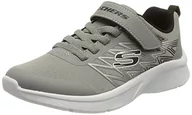 Buty dla chłopców - Skechers Chłopięce sneakersy Microspec Texlor, Gray Textile Black Textile Trim, 29 EU - miniaturka - grafika 1