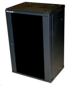 Szafy rack - Szafa XtendLan 19" szafka ścienna 18U 600x600, nosność 60 kg, szklane drzwi dymne, rozłożony, czarny WS-18U-66-BL-U - miniaturka - grafika 1