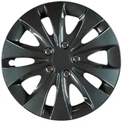 Kołpaki samochodowe - Cartrend 7028 kołpaki na koła w zestawie 4 szt., kolor czarny, 41 cm (16) 70289 - miniaturka - grafika 1