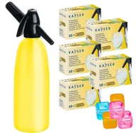 Saturatory - Saturator syfon do wody ART Quick Soda 1 l żółty + 50 naboi + 5 kostek lodu - miniaturka - grafika 1