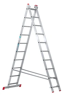 B2B Partner Dwuczęściowa drabina aluminiowa HOBBY, 2x10 szczebli , 4,5 m VEN.2010 - Drabiny - miniaturka - grafika 1