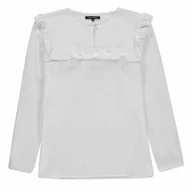 Bluzki damskie - Dziewczęca gładka bluzka, długi rękaw, biała, Marc O'Polo - miniaturka - grafika 1
