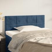 Inne meble do sypialni - Lumarko Zagłówek do łóżka, ciemnoniebieski, 80x5x78/88 cm, aksamit - miniaturka - grafika 1
