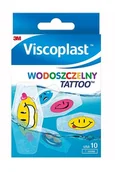 Apteczki i materiały opatrunkowe - 3M VISCOPLAST plastry wodoszczelne TATTOO 26mm x 57mm, 10szt. - miniaturka - grafika 1