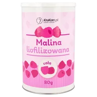 Owoce świeże i suszone - Malina liofilizowana cała 80g - miniaturka - grafika 1