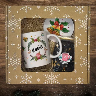 Zestaw prezentowy z herbatą - kubek z imieniem - Dzwoneczki - Kubki - miniaturka - grafika 1