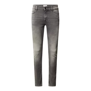 Spodnie męskie - Jeansy o kroju slim fit z dzianiny dresowej stylizowanej na denim model Loom - Only & Sons - grafika 1