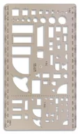 Akcesoria kreślarskie - Koh-I-Noor SZABLON LOGAREX SANITARNY 1:50 749270 - miniaturka - grafika 1