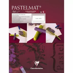 Clairefontaine pastelmat Pad  wei$159 360 G 18 x 24 cm 12 stron 96001C - Pozostałe akcesoria dla plastyków - miniaturka - grafika 1