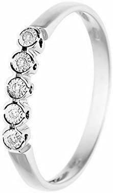 & You Ring Pierścionek Białe Złoto 375 Diamenty 0,03 ct r. 12