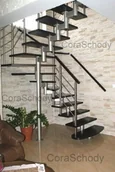 Schody strychowe - Schody metalowe CORA model Mix 200 vertical U-180 12 elementów - miniaturka - grafika 1