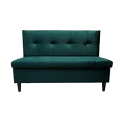 Pufy i podnóżki - Pufa z oparciem i schowkiem przeszycia 120cm  h-81/86 różne kolory - miniaturka - grafika 1