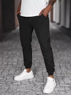 SPODNIE MĘSKIE CHINO JOGGER MATERIAŁOWE CZARNE OZONEE DJ/5539Z - Ozonee - Spodnie męskie - miniaturka - grafika 1