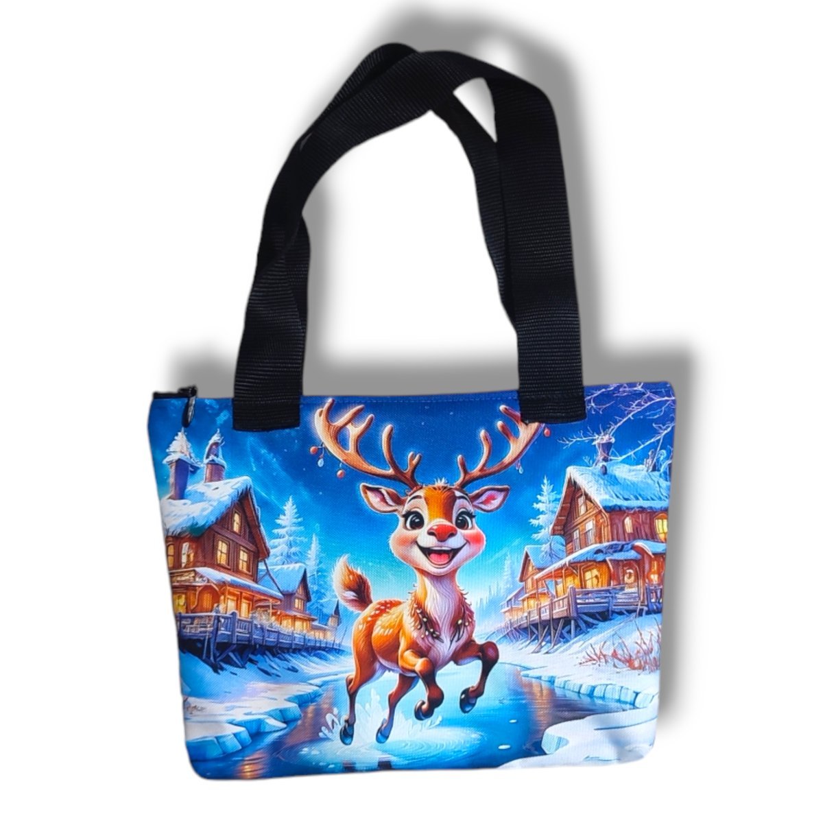 Mała torba z nadrukiem renifera – wodoodporna, 31x23 cm POLSKA PRODUKCJA