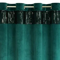 Zasłony - Euro Firany Zasłona Velvet Jasper 140 x 250 Ciemnoturkusowy 1219777 - miniaturka - grafika 1