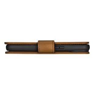 iCarer Oil Wax Wallet Case 2in1 etui iPhone 14 Pro Max skórzany pokrowiec z klapką Anti-RFID brązowy (WMI14220724-TN) - Etui i futerały do telefonów - miniaturka - grafika 3