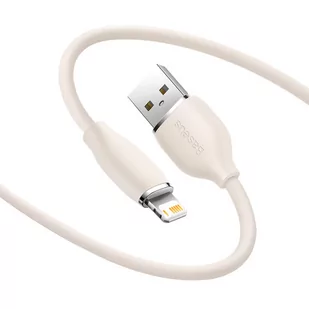 Baseus kabel, przewód USB Lightning 2,4A długość 2 m Jelly Liquid Silica Gel różowy CAGD000104 - Kable USB - miniaturka - grafika 1