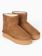 Botki damskie - Blackfield Botki zimowe "Princesse" w kolorze jasnobrązowym - miniaturka - grafika 1