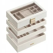 Pudełka i szkatułki - Szkatułka na biżuterię Songmics 4 poziomy - miniaturka - grafika 1