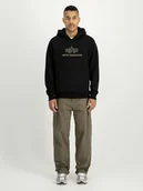Bluzy męskie - Alpha Industries Bluza z kapturem Basic Hoody BL TPU (148346) black/shiny - miniaturka - grafika 1