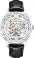 Zegarki męskie - Zegarek męski KENNETH COLE KCWGE0027201 czarny klasyczny skeleton - miniaturka - grafika 1