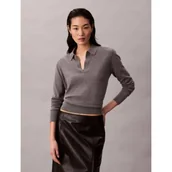 Swetry damskie - Calvin Klein Sweter | Relaxed fit | z dodatkiem wełny - miniaturka - grafika 1