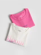 Majtki dla dzieci - Reserved - Luźny t-shirt z nadrukiem 2 pack - wielobarwny - miniaturka - grafika 1