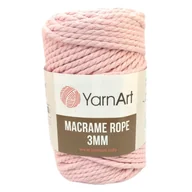 Zabawki kreatywne - Sznurek YarnArt Macrame Rope 3mm- 762- jasny róż - miniaturka - grafika 1
