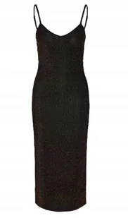 NOISY MAY CZARNO ZŁOTA SUKIENKA NA RAMIĄCZKACH Z METALICZNĄ NITKĄ M XQA - Sukienki NOISY MAY CZARNO ZŁOTA SUKIENKA NA RAMIĄCZKACH Z METALICZNĄ NITKĄ M XQA - Sukienki - miniaturka - grafika 1