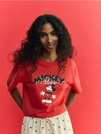 Moda i Uroda OUTLET - Reserved - Dwuczęściowa piżama Mickey Mouse - czerwony - miniaturka - grafika 1