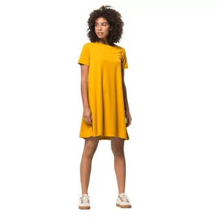 Sukienki - Sukienka NATURE RELIEF DRESS golden yellow - grafika 1