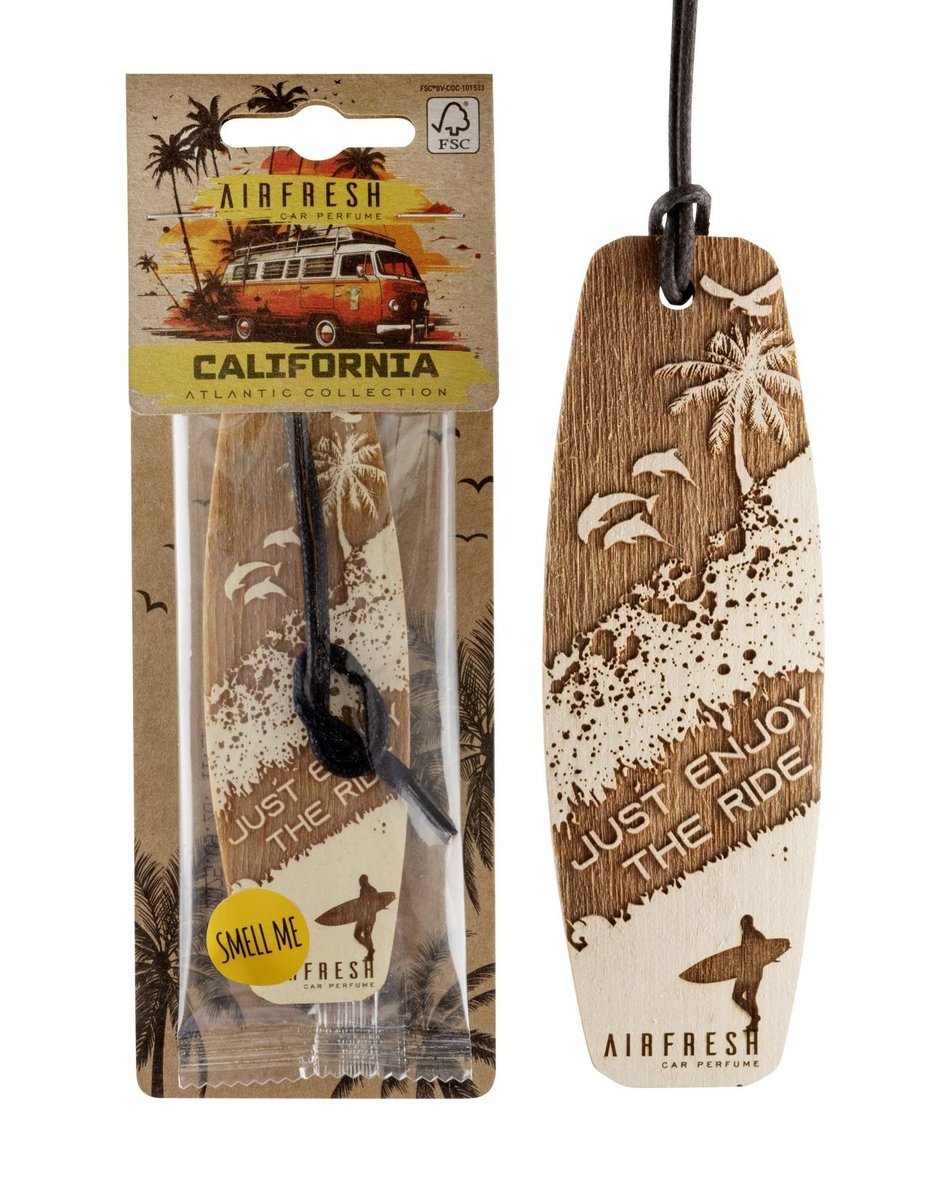 AIRFRESH ZAPACH DO AUTA ATLANTIC CALIFORNIA ZAWIESZKA MALINA ZIELONA ZIELEŃ