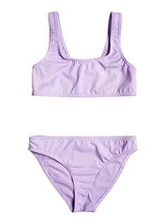 Stroje kąpielowe dla dziewczynek - Roxy Bralette Dziewczęcy zestaw Bikini Fioletowy 14 - grafika 1