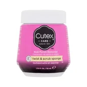 Zmywacze i cleanery do paznokci - Cutex Twist & Scrub Sponge Nail Polish Remover Zmywacz do paznokci 52 ml - miniaturka - grafika 1