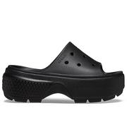 Klapki i japonki damskie - Klapki Crocs Stomp Slide 209346-001 - czarne - miniaturka - grafika 1