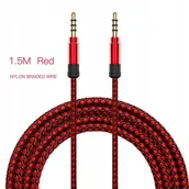 Kable - KABEL AUDIO AUX MINI JACK 3,5MM - CZERWONY - miniaturka - grafika 1