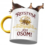 Kubki - Kubek Żółty Dla Krystyny Żony Koleżanki Prezent z Nadrukiem ze Zdjęciem + Opakowanie na prezent (wzór 02) - miniaturka - grafika 1