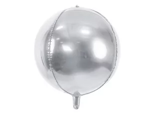 PartyDeco Balon foliowy Kula, 40cm, srebrny - Kubki dla dzieci - miniaturka - grafika 1