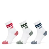 Skarpetki męskie - Zestaw 3 par wysokich skarpet unisex New Balance Active Lifestyle Striped Crew LAS35210AS1 Biały - miniaturka - grafika 1