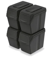 Kosze na śmieci - Keden kosz na śmieci sortibox set 4 - czarny recykling - miniaturka - grafika 1