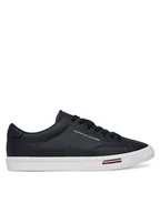 Trampki męskie - Tommy Hilfiger Tenisówki Vulc Core Rwb Long Lace Lth FM0FM05814 Granatowy - miniaturka - grafika 1