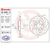Tarcze hamulcowe - Tarcza hamulcowa BREMBO 08.8682.1X - miniaturka - grafika 1