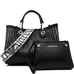 Emporio Armani Skórzana torebka na ramię + saszetka - Torebki damskie - miniaturka - grafika 1