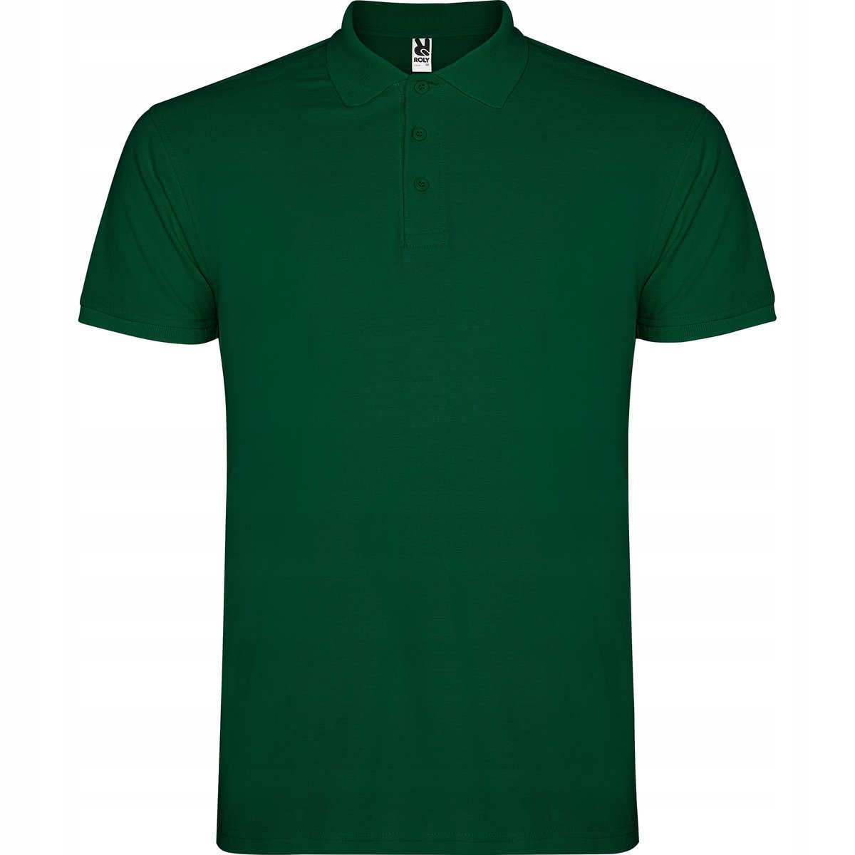 Koszulka POLO Męska Bawełna PIQUE Roly STAR 6638 ZIELONA Bottle L