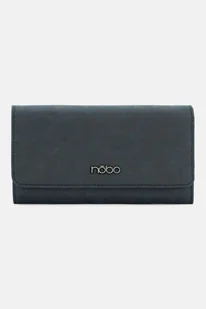 Zielony portfel z klapką Nobo w panterkę - Portfele - miniaturka - grafika 1