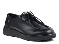 Półbuty damskie - Półbuty damskie czarne Maciejka 7189 skórzane sznurowane na platformie-40 - miniaturka - grafika 1