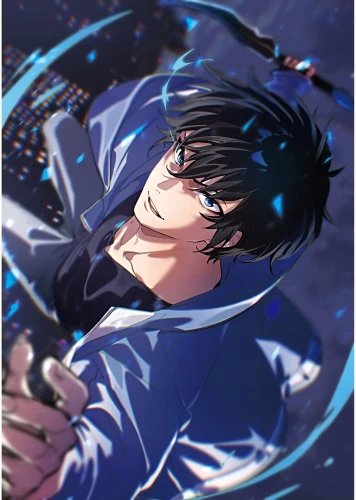 Plakat Solo Leveling A2 (420mm x custom) Anime Na honjaman level up