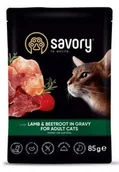 Mokra karma dla kotów - SAVORY Cat Adult Lamb and Beetroot 85g (saszetka) - miniaturka - grafika 1