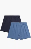 Majtki damskie - Atlantic 2-pack bokserki męskie luźne 2MBX-073-GRA/NIE, Kolor granatowo-niebieski, Rozmiar S, ATLANTIC - Primodo.com - miniaturka - grafika 1